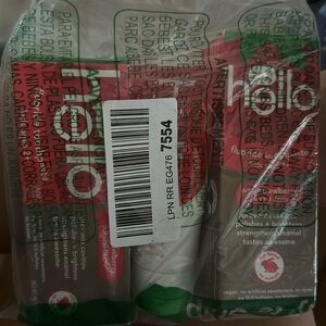 Brand new Hello wild strawberry fluoride toothpaste 3 pack